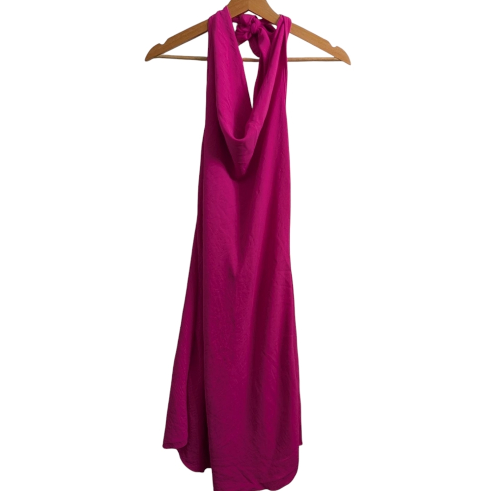 See You Monday Hot Pink Halter Dress Size Large